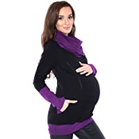 Los mejores  - MijaCulture 2 en 1 Sudadera con Capucha Pull-Over Caliente de Maternidad &amp- amamantamiento 4020A